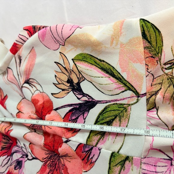 Gabby Skye Floral Fit & Flare Dress Women's Plus 18W Belted - Picture 8 of 11